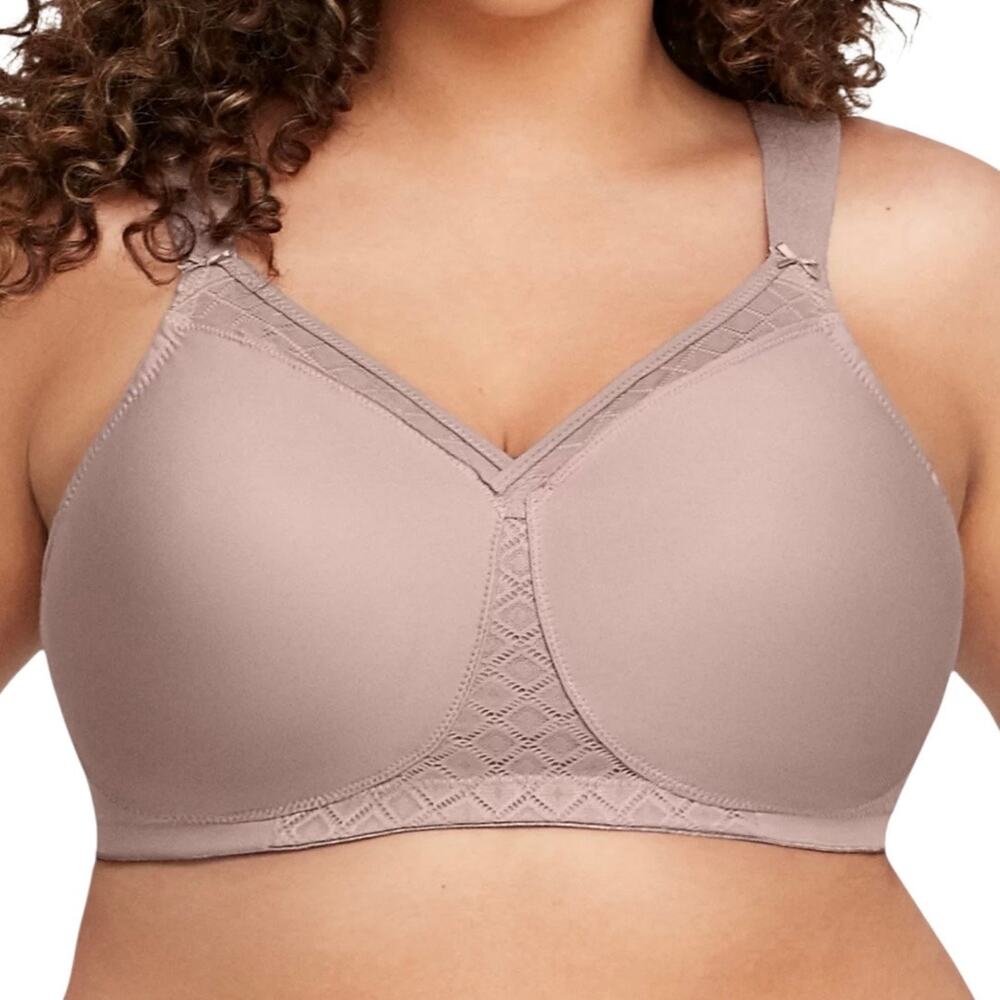 Glamorise Women’s Full Figure MagicLift Wirefree T-Shirt Bra Taupe Size 38C